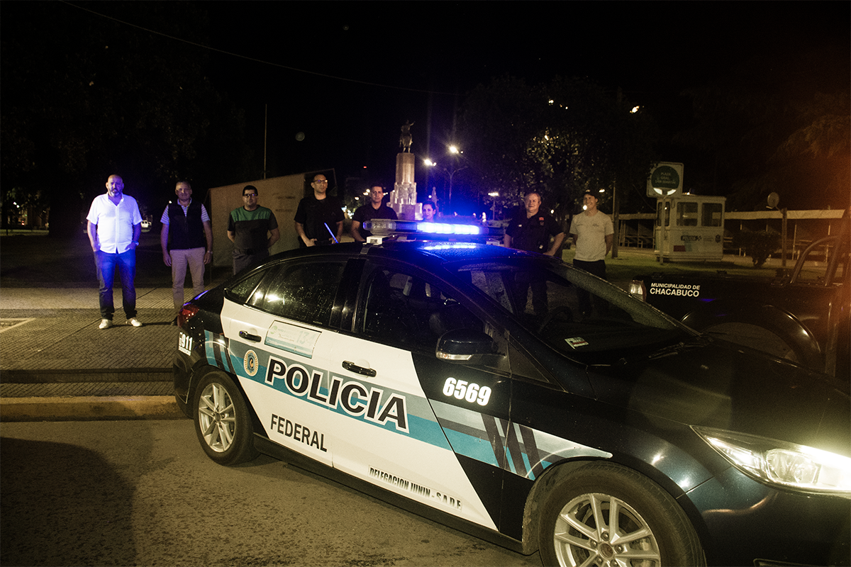 Controles con presencia de Policía Federal en Chacabuco