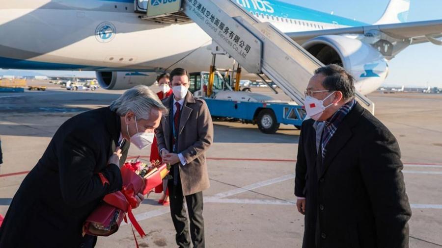 El Presidente llegÃ³ a China para reunirse con Xi Jinping