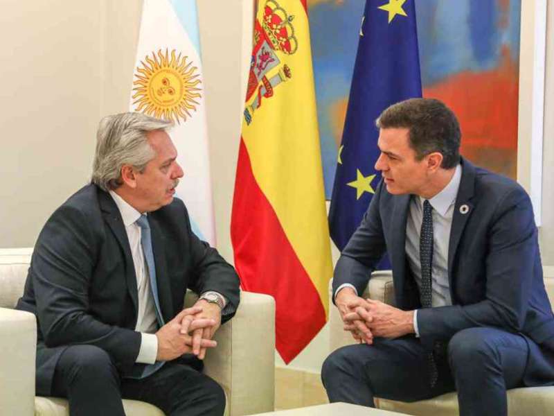 Pedro SÃ¡nchez llegarÃ¡ este martes al paÃ­s para reunirse con Alberto FernÃ¡ndez