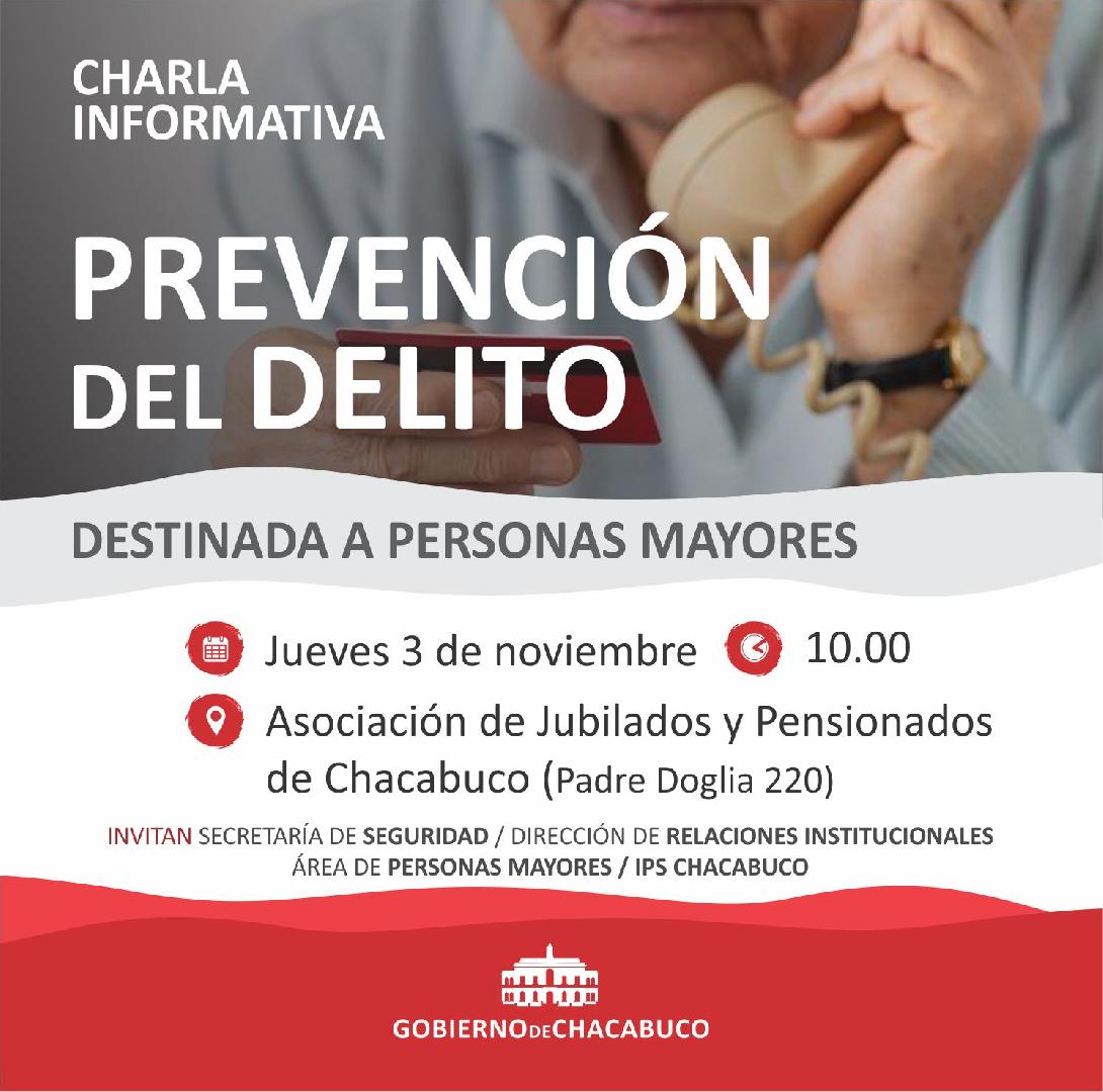 Charla sobre prevenciÃ³n del delito destinada a personas mayores