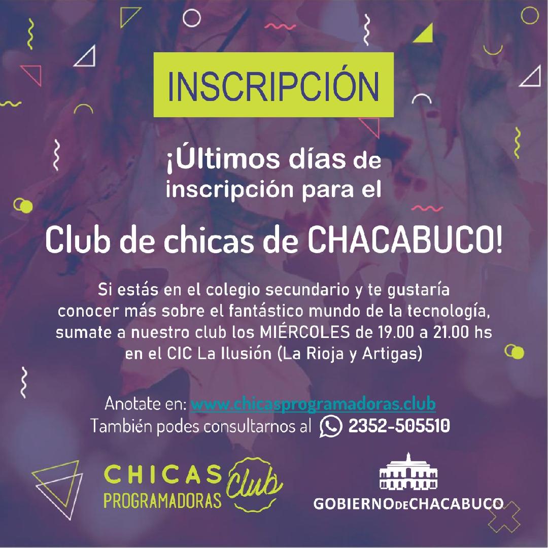 Club de Chicas Programadoras: Ãºltimos dÃ­as de inscripciÃ³n