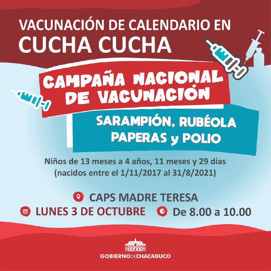 Salud: CampaÃ±a Nacional de VacunaciÃ³n en Cucha Cucha