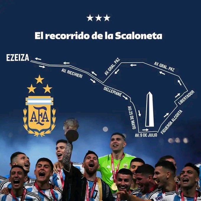 El recorrido de los campeones del mundo en Buenos Aires